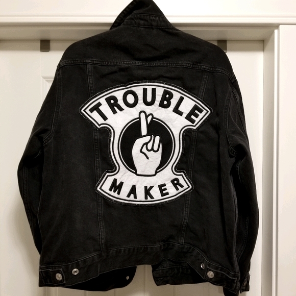 Top Shop Patchwork Denim Jacket - Picture 2 of 8